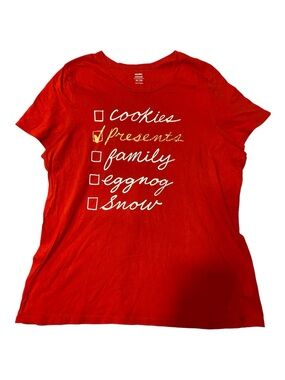 Christmas Checklist Tee - Red